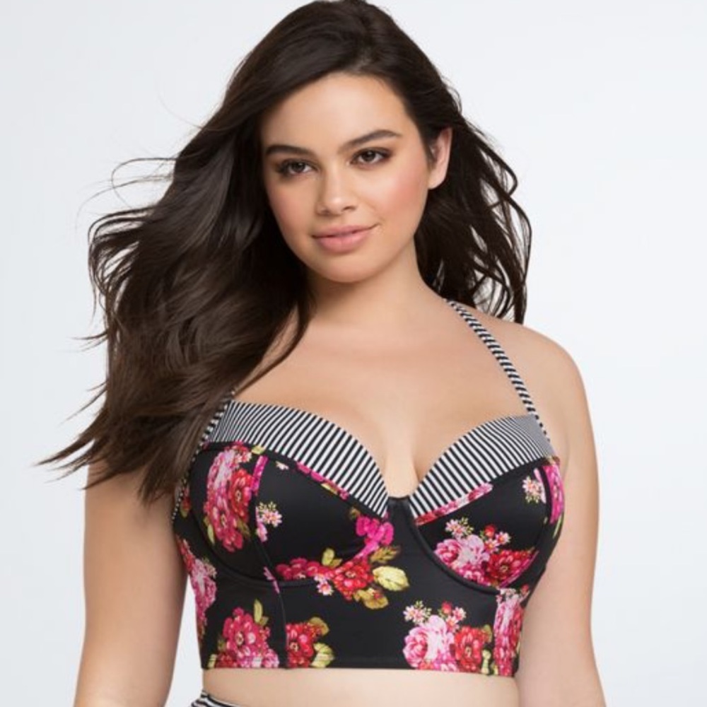 Torrid Floral Swim Top